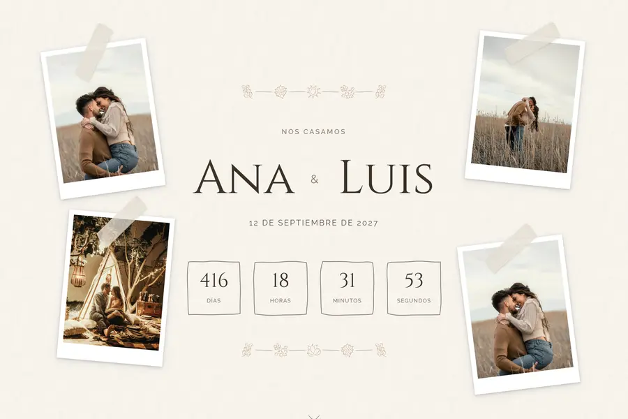 Web de boda en el estilo Dust