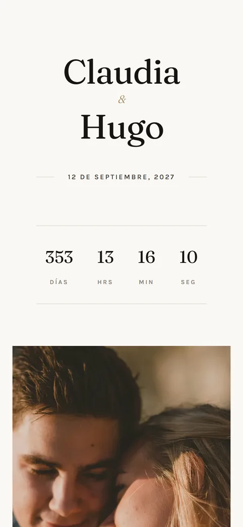 Estilo Ivory para web de boda de NUO