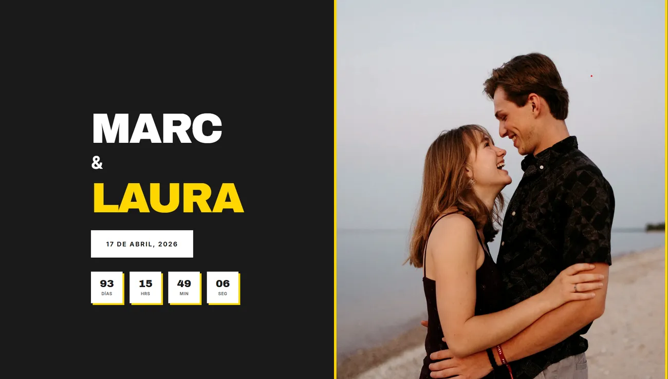 Estilo Slate — invitación de boda moderna y actual