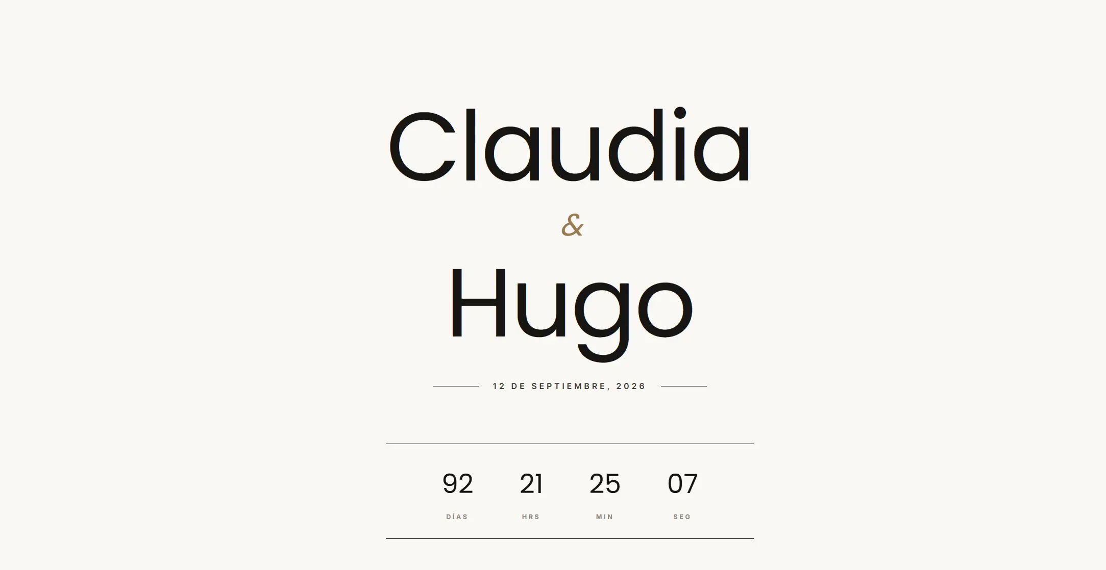 Estilo Ivory — invitación de boda editorial y sofisticada