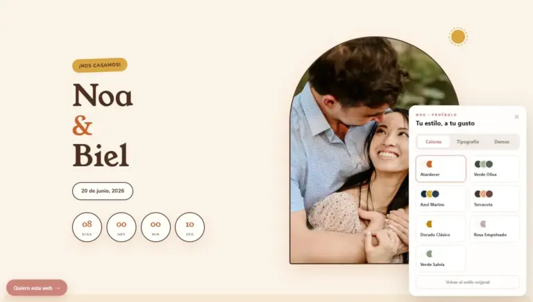 Plantilla Terra — invitación de boda boho mediterránea
